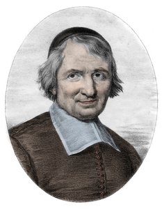 Portrett av Antoine Arnauld dit le Grand Arnauld (1612-1694), fransk prest, teolog, filosof og matematiker, medlem av Jansenistene (Portrett av Antoine Arnauld fransk romersk-katolske teolog, filosof og matematiker, en av de ledende av Unknown artist