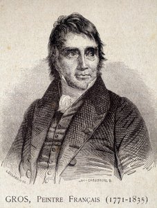 Portrett av Antoine Jean Gros, fransk maler (1771-1835) - i "Les Contemporains", n.d. slutten av 1800-tallet (gravering) av Unknown artist