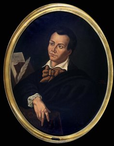 Portrett av Antonin Careme (1783 - 1833) kokk - Maleri, al. Escoffier Foundation av Unknown artist