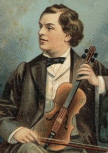 Portrett av August Wilhemj, tysk fiolinist (1845-1908). av Unknown artist