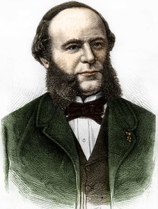 Portrait of Auguste Pouyer-Quertier (Pouyer Quertier) (1820 - 1891). Engraving from the end of the 19th century. av Unknown artist