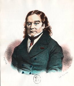 Portrett av Baron Larrey (1766 - 1842), fransk militærkirurg og oppfinner av ambulansen. Gravering av 1800-tallet. Privat samling. av Unknown artist