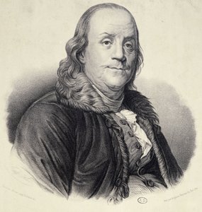 Portrett av Benjamin Franklin av Unknown artist