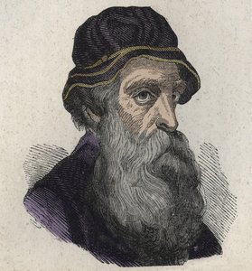 Portrett av Benvenuto Cellini, den italienske renessansens billedhugger, gullsmed, billedhugger og forfatter 1500-1571 av Unknown artist