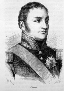 Portrett av Bertrand Clausel (eller Clauzel) (1772 - 1842). Gravering av slutten av 1800-tallet i "Histoire de France"" av H. Martin. av Unknown artist