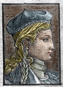 Portrett av Brunehaut eller Brunehilde (ca. 534 -613) kone til Sigebert I. av Unknown artist