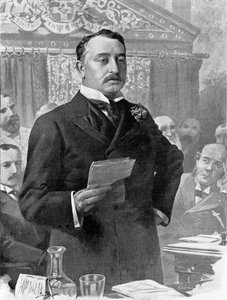 Portrett av Cecil John Rhodes (1853-1902) britisk forretningsmann og kolonialadministrator. av Unknown artist