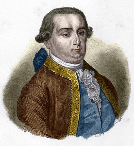 Portrett av Cesare Bonesana, Marquis de Beccaria (1738 - 1794), italiensk jurist. av Unknown artist
