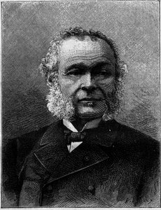 Portrett av Charles Adolphe Wurtz (1817-1884), fransk kjemiker og lærer. Gravering i "" Natur. Gjennomgang av vitenskap og dens anvendelser på kunst og industri. 1884 av Unknown artist