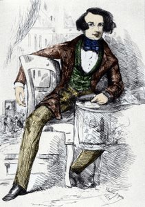 Portrett av Charles Dickens (1812-1870), engelsk forfatter. av Unknown artist