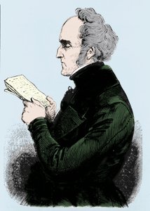 Portrett av Charles Fourier (1772 - 1837), fransk sosialistisk teoretiker. Gravering fra 1800-tallet. av Unknown artist