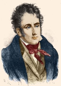 Portrett av Chateaubriand. Gravering sd. 1800-tallet. av Unknown artist