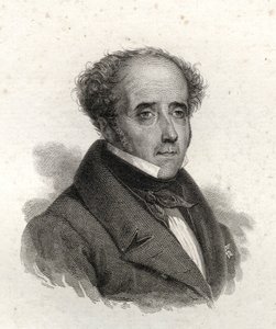 Portrett av Chateaubriand, gravering fra 1800-tallet av Unknown artist
