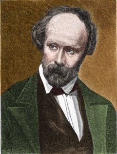 Portrett av Christian Friedrich Hebbel (1813-1863) tysk poet og dramatiker av Unknown artist