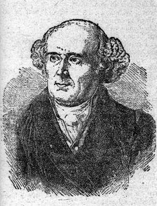 Portrett av Christian Hahnemann (1755 - 1843), grunnlegger av homeopati. Gravering av 1800-tallet. av Unknown artist