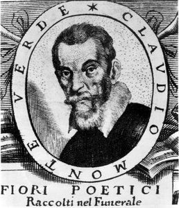 Portrett av Claudio Monteverdi (1567 - 1643) etter forsiden til Fiori poetici samlet i begravelsen til den svært berømte og svært ærverdige signor Claudio Monteverdi, utgitt i Venezia i 1644. av Unknown artist