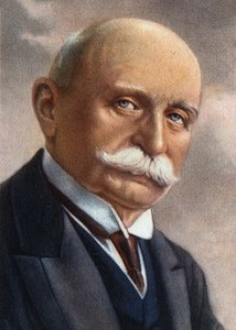 Portrett av grev von Zeppelin (1838–1917), en tysk industrimann som viet seg til bygging av stive luftskip. av Unknown Artist
