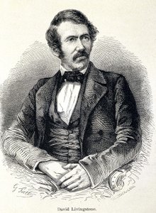 Portrait of David Livingstone, Scottish missionary (1813-1873) av Unknown artist