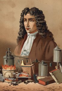 Portrett av Denis Papin (1647 - 1714) fra "Science and its Men" av Louis Figuier. Barcelona 1881 av Unknown artist