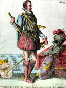 Portrett av Don Juan Jose av Østerrike (1629-1679) visekonge av Nederland Gravering fra 1600-tallet Privat samling av Unknown artist