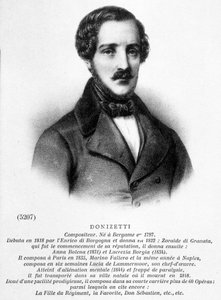 Portrett av Donizetti Gaetano av Unknown artist
