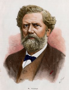 Portrett av Edme Felix Alfred Vulpian (1826-1887), fransk lege og fysiolog. Gravering av 1800-tallet. Privat samling. av Unknown artist