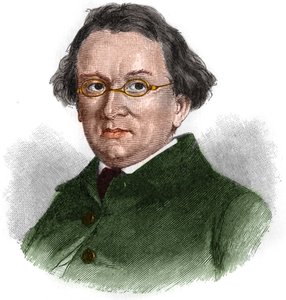 Portrait of Eduard Morike (1804-1875), German romantic writer. av Unknown artist