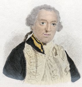 Portrett av Edward Boscawen (1711-1761), engelsk admiral og politiker. Gravering av 1800-tallet. av Unknown artist