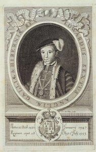 Portrett av Edward VI i "History of the Reformation of the Anglican Church..."", Genève av Unknown artist