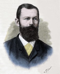 Portrett av Emil Hermann Fischer (1852-1919). tysk kjemiker. av Unknown artist