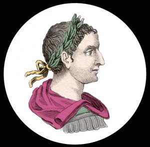 Portrett av keiser Elagabal eller Heliogabale (Marcus Aurelius Antoninus eller Heliogabalus) (204-222 e.Kr.). Gravering av 1800-tallet. av Unknown artist
