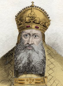 Portrett av keiser Rodolph av Habsburg (1218-1291), tysk romersk keiser (Rudolf I av Tyskland) av Unknown artist