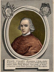 Portrait of Ercole (Hercules) Consalvi (1757-1824), Cardinal Secretary of State of Pius VII. Engraving of the 19th century. av Unknown artist