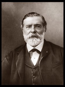 Portrett av Etienne-Jules Marey (1830-1904); engelsk vitenskapsmann og kronofotograf; oppfinner av sphygmograph og en pioner innen fotografi og kino. Foto av Nadar, Paul (1856-1939). av Unknown artist