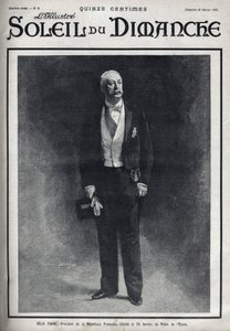 Portrett av Felix Faure (1841-1899), president for Den franske republikk publisert under hans død 16. februar i Palais de l