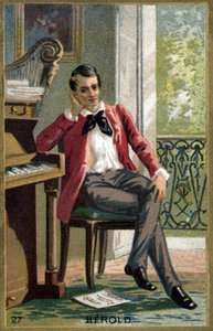 Portrett av Ferdinand Hérold (1791 - 1833), fransk komponist. Kromolitografi fra 1800-tallet. av Unknown artist