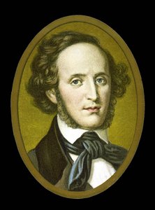 Portrait of Félix Mendelssohn - Bartholdy (1809 - 1847) German composer. av Unknown artist