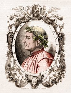 Portrett av Francesco Petrarca (Petrarca) (1304-1374), italiensk poet. av Unknown artist
