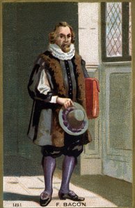 Portrett av Francis Bacon Baron Verulam (1561 - 1626) statsmann og engelsk filosof. Kromolitografi fra 1800-tallet. av Unknown artist