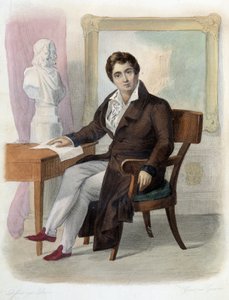 Portrett av Francois-Joseph (Francois Joseph) Talma (1763-1826), fransk komiker. i Ed. Mennechet, ""Den franske Plutarch"" av Unknown artist