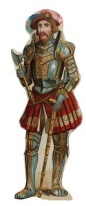 Portrait of Francois I (1494 - 1547), King of France. Chromolithography, late 19th century. av Unknown artist