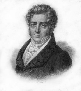 Portrett av François Adrien Boieldieu (1775 - 1834), fransk komponist, gravering fra 1800-tallet av Unknown artist