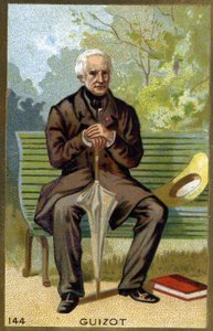 Portrett av François Guizot (1787 - 1874) fransk politiker og historiker. Kromolitografi fra 1800-tallet. av Unknown artist