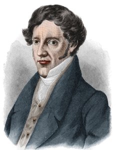 Portrett av Franz Grillparzer (1791-1872), østerriksk dramatiker. av Unknown artist