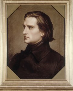 Portrett av Franz Liszt (1811-1886), ungarsk komponist og pianist. av Unknown artist