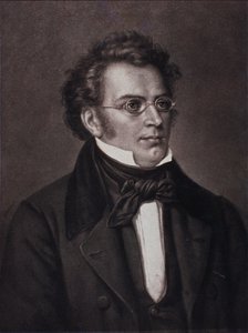 Portrett av Franz Schubert (gravering) av Unknown artist