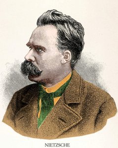 Portrett av Friedrich Nietzsche (1844 - 1900). av Unknown artist