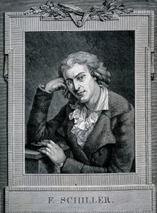 Portrait of Friedrich von Schiller (1759 - 1805), German poet and playwright. av Unknown artist