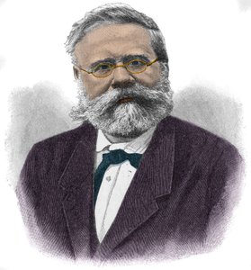 Portrett av Fritz Reuter (1810-1874) tysk forfatter. av Unknown artist
