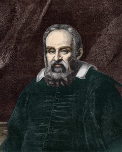 Portrett av Galileo Galilei dit Galileo (1564 - 1642). 1800-talls gravering. av Unknown artist